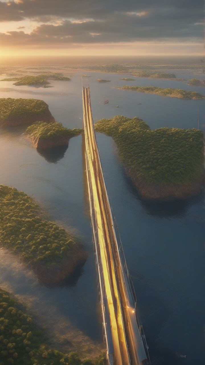 floating bridges between islands