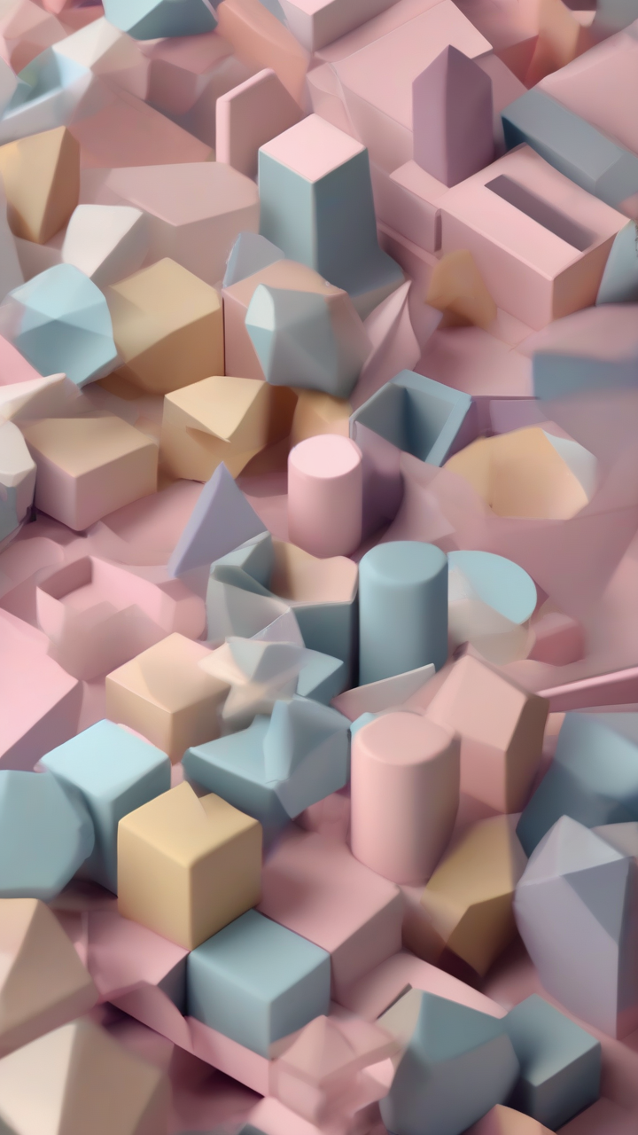 geometric shapes pastel tones