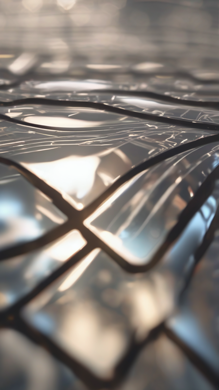 light reflections on glass surface