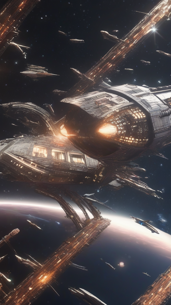 space highway stars ships