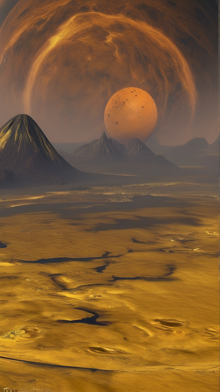 The volcanic landscape of Io