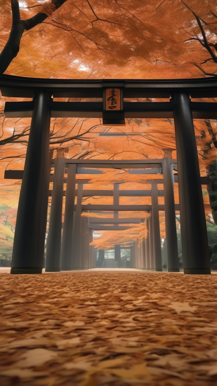 The Meiji Shrine in Tokyo in autumn