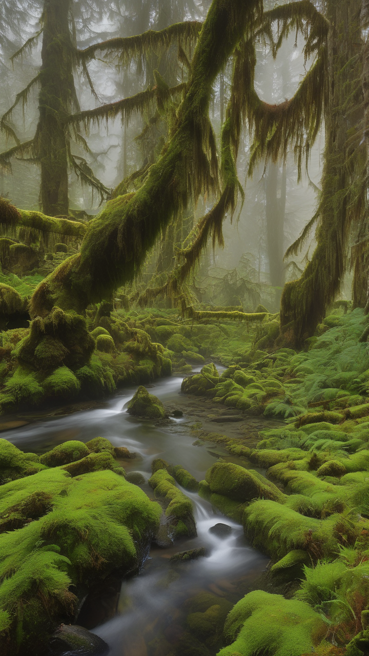 Olympic Peninsula in fog