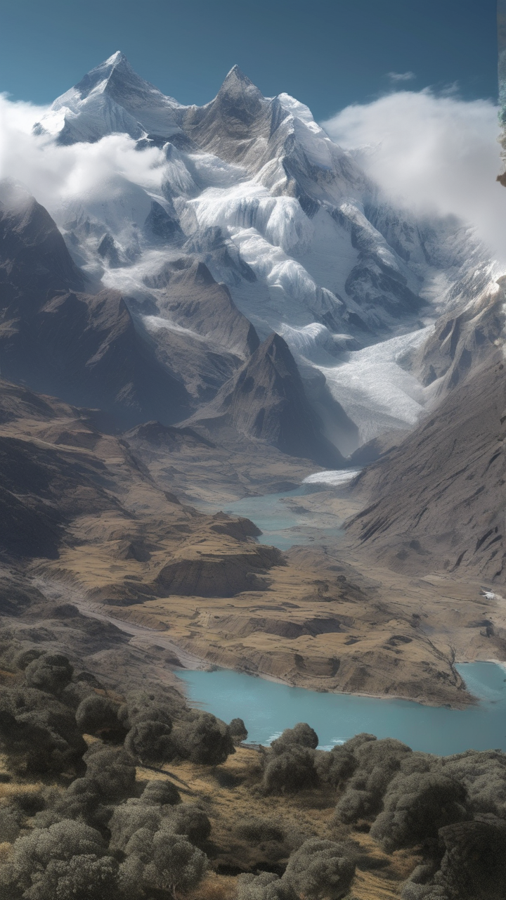 The Huascaran massif in Peru