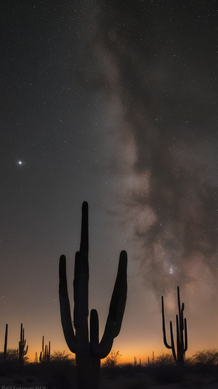 The Sonoran Desert at night