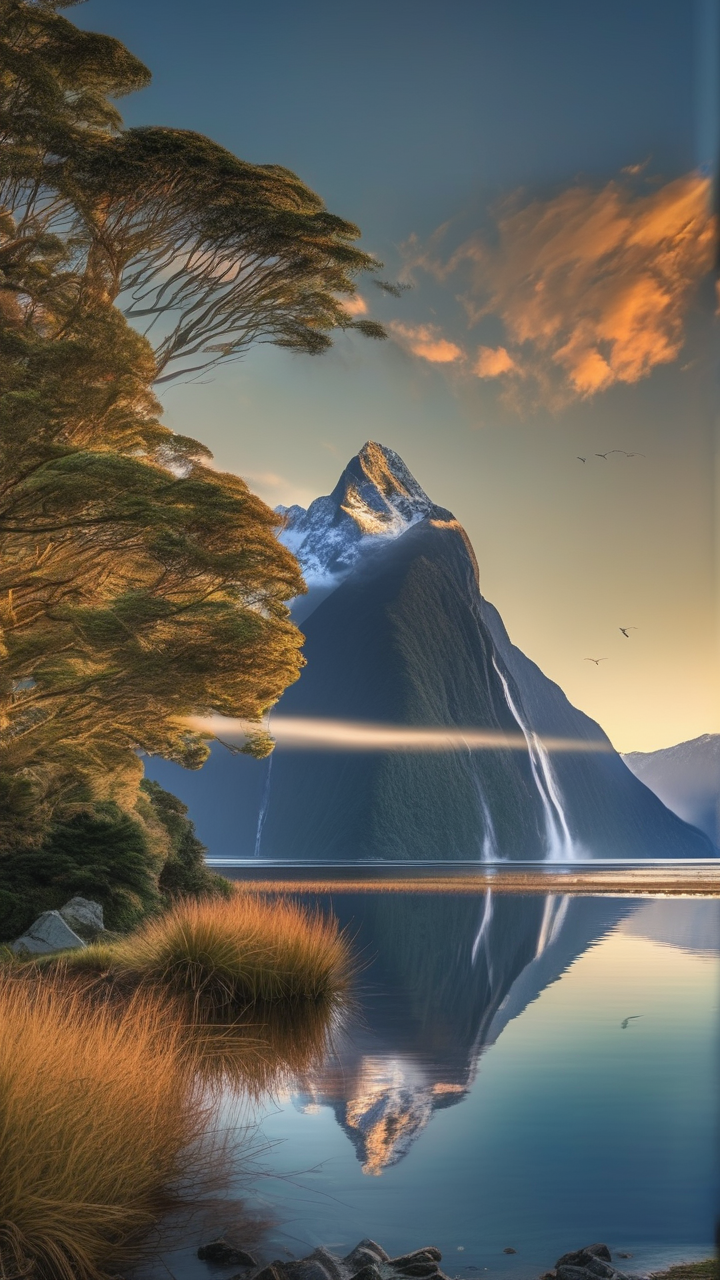 A hyperrealistic view of Fiordland New Zealand