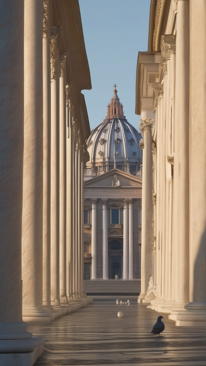The Vatican at dawn before the tourists