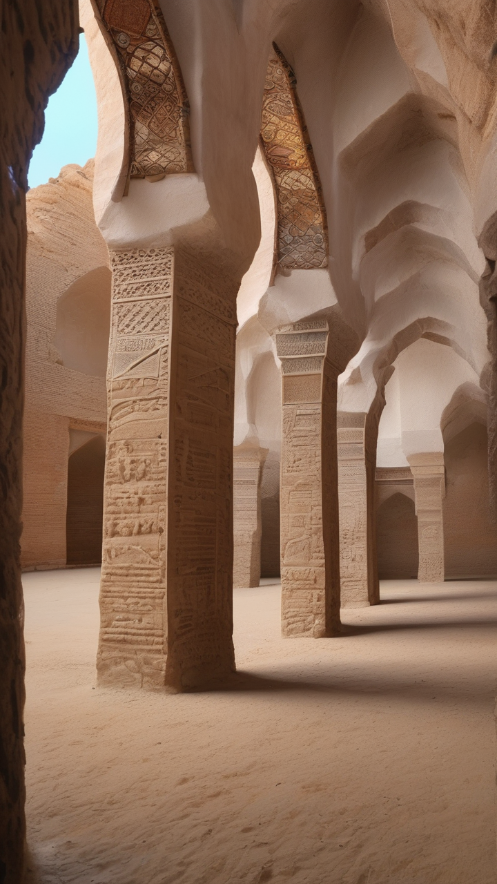 AI generated The ancient Silk Road caravanserai at Ribat-i Sharaf in Iran wallpaper