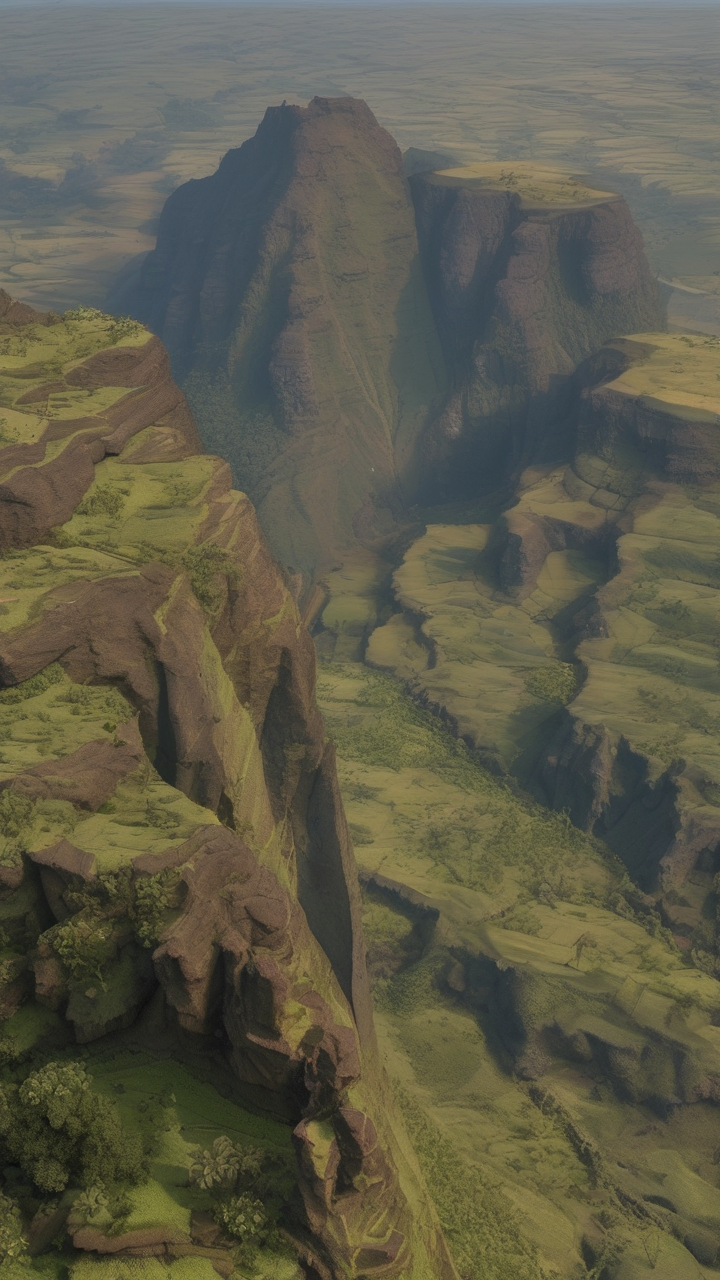 A hyperrealistic view of the Ethiopian highlands and Great Rift Valley