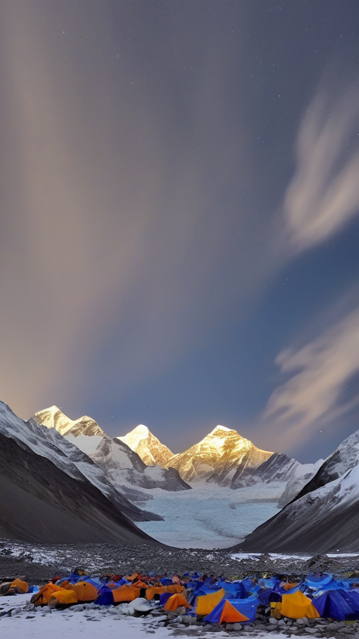 Mount Everest Base Camp at 2am