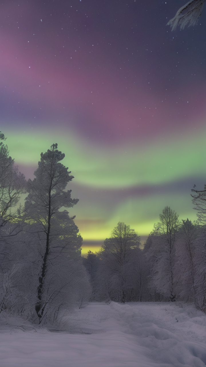 A photorealistic deep winter solstice in Scandinavia