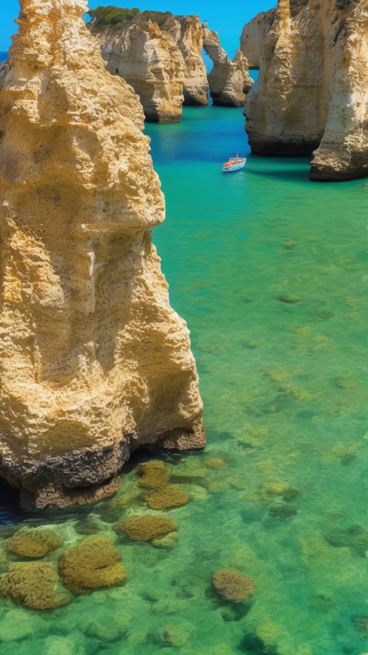 The Algarve coast of Portugal