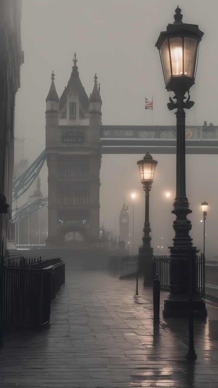 London in thick fog