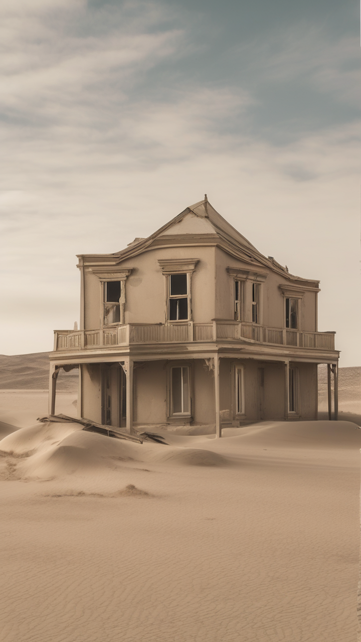 The ghost town of Kolmanskop in the Namibian Desert