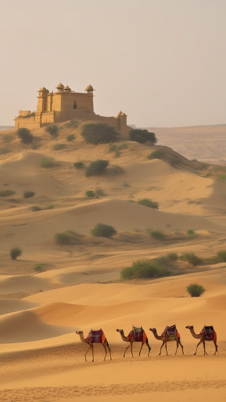The Thar Desert at Jaisalmer India