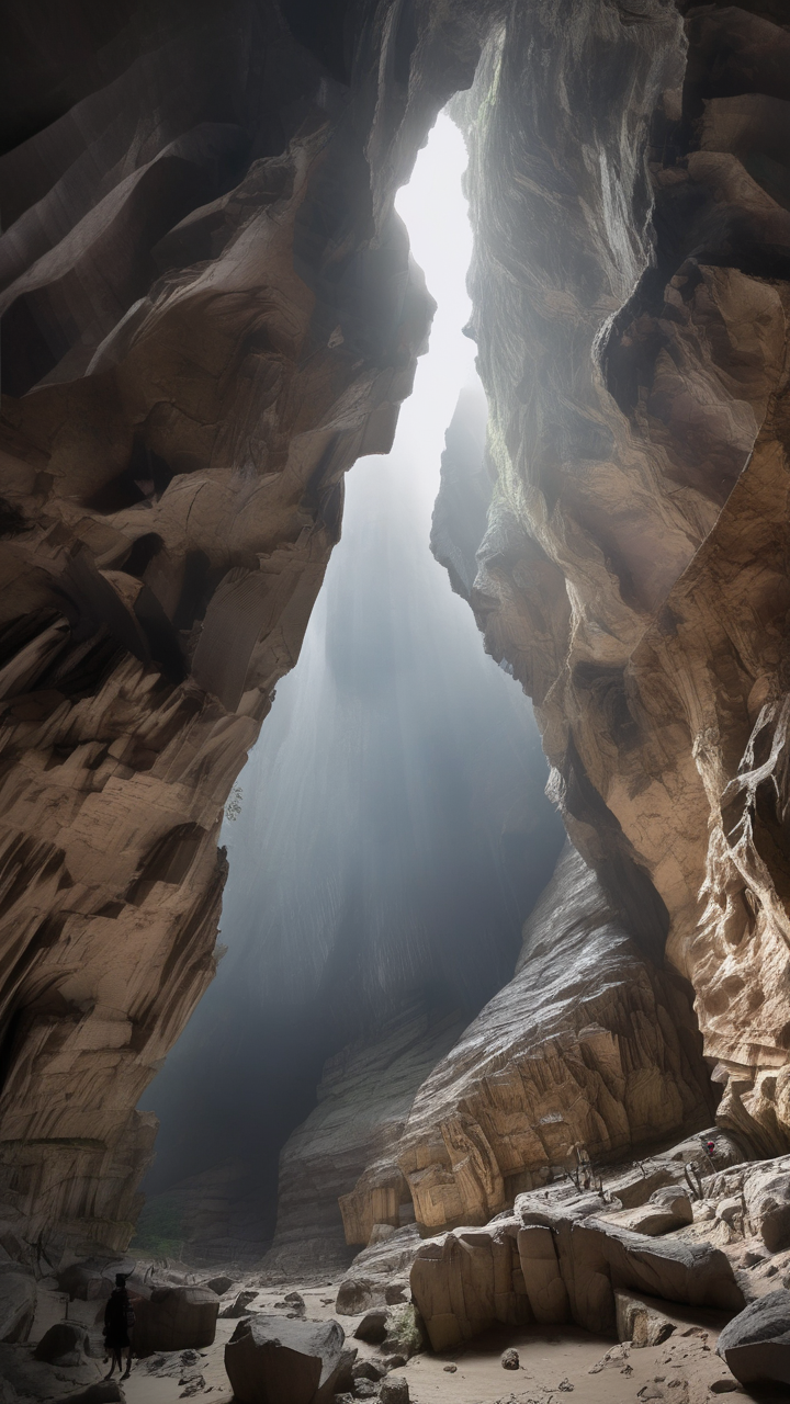 The Er Wang Dong cave in China large enough to have its own weather system