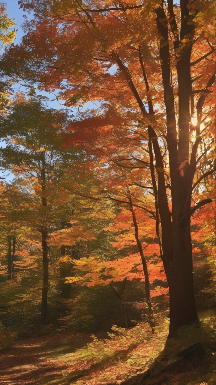 Indian summer in October in New England