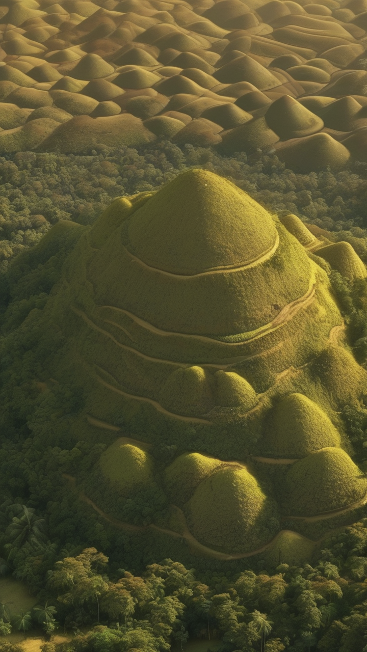 The Chocolate Hills of Bohol Philippines in dry season
