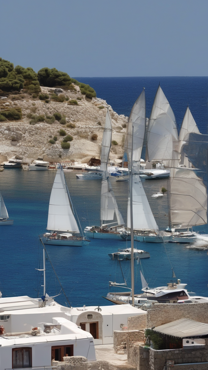 The Mediterranean during the Meltemi wind in summer