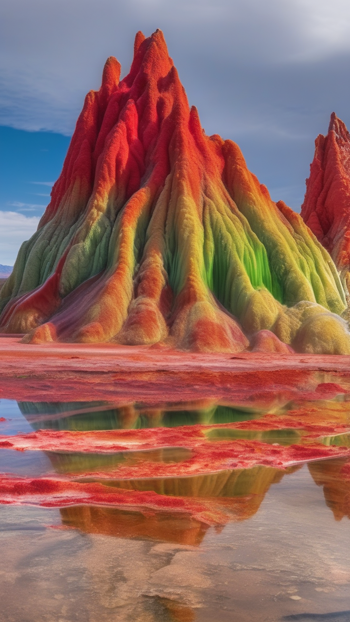 The Fly Geyser in Nevada