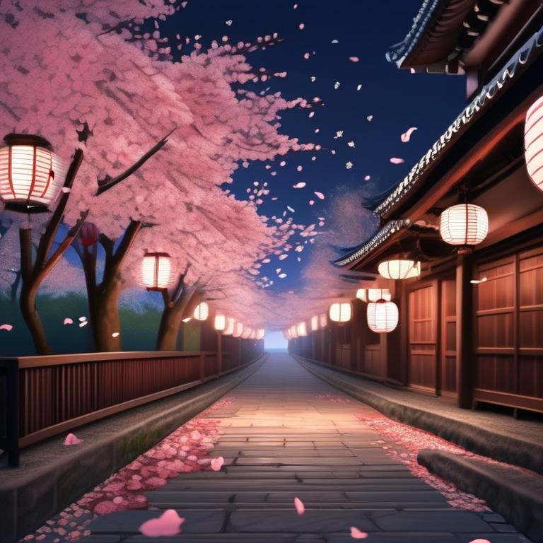 Cherry blossom alley in Kyoto