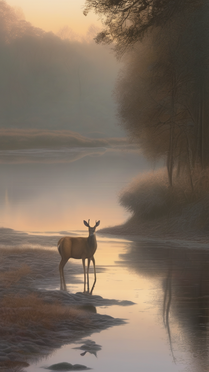 Misty morning in a valley