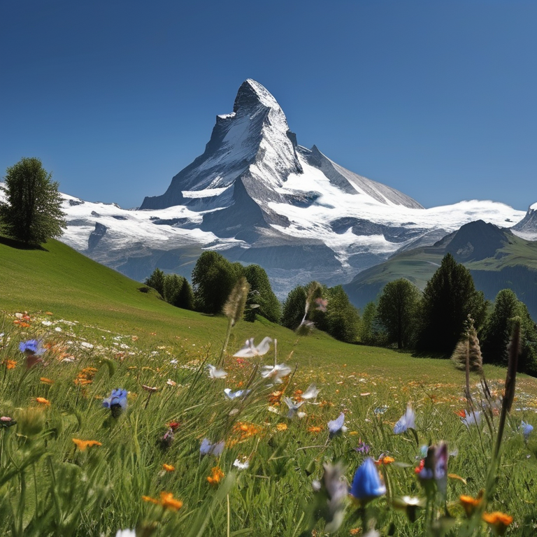 Alpine meadow in Switzerland