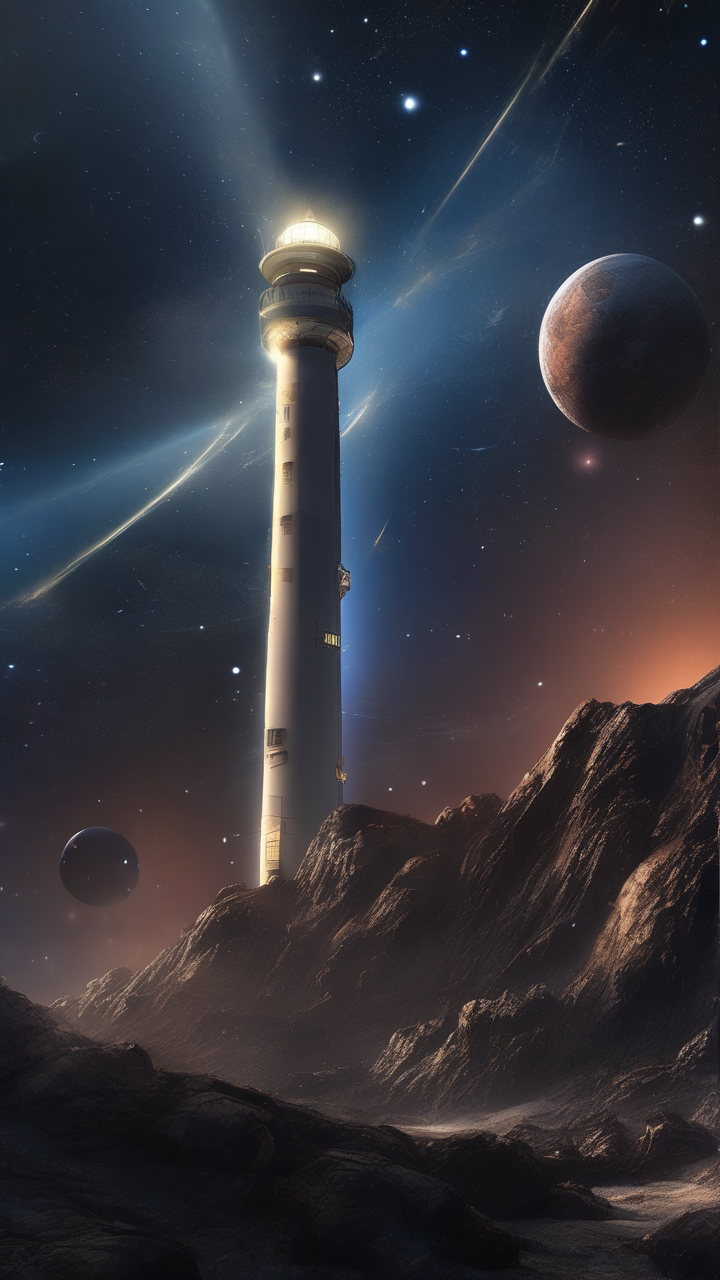 Pulsar lighthouse in deep space