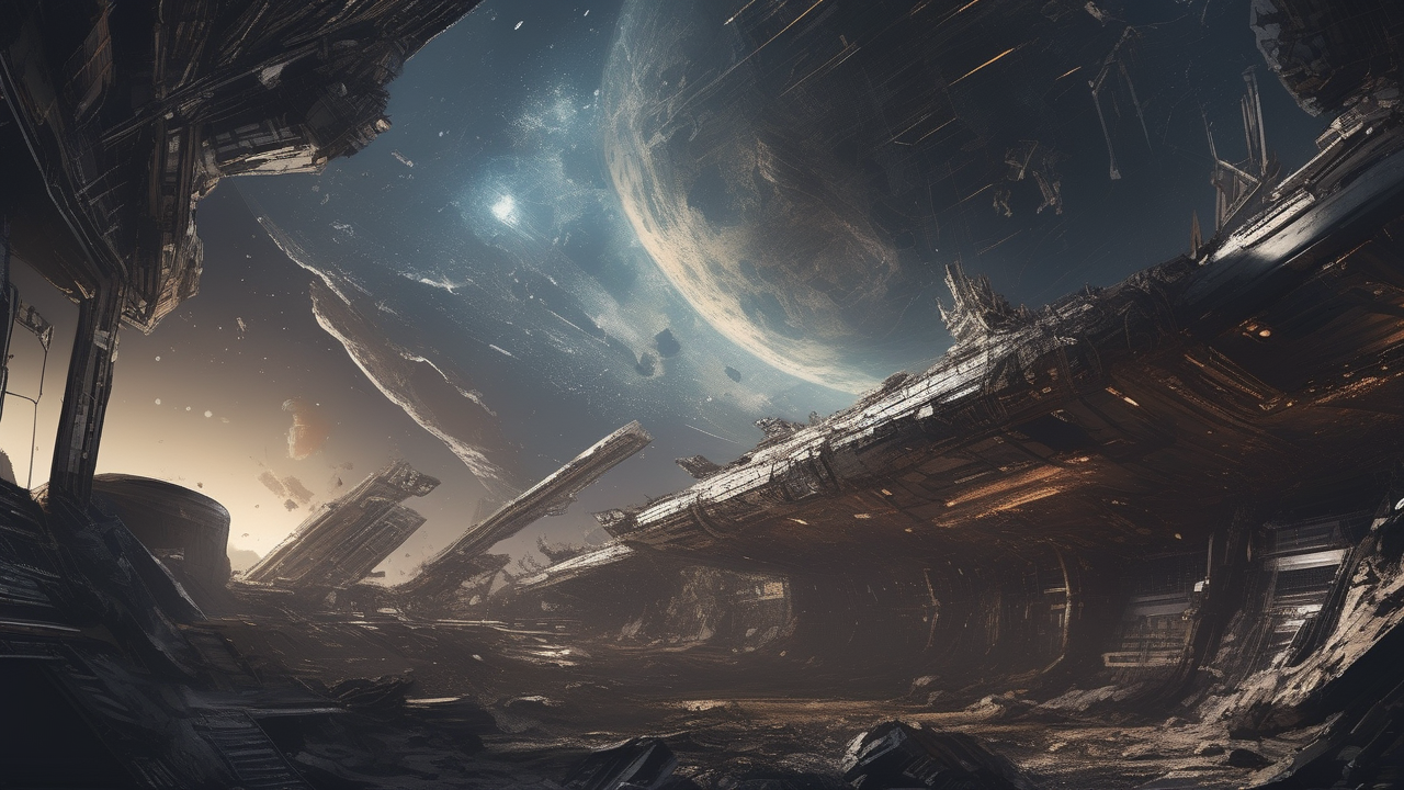 A derelict space station