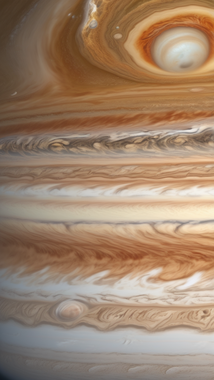Jupiter's great red spot from very close orbit