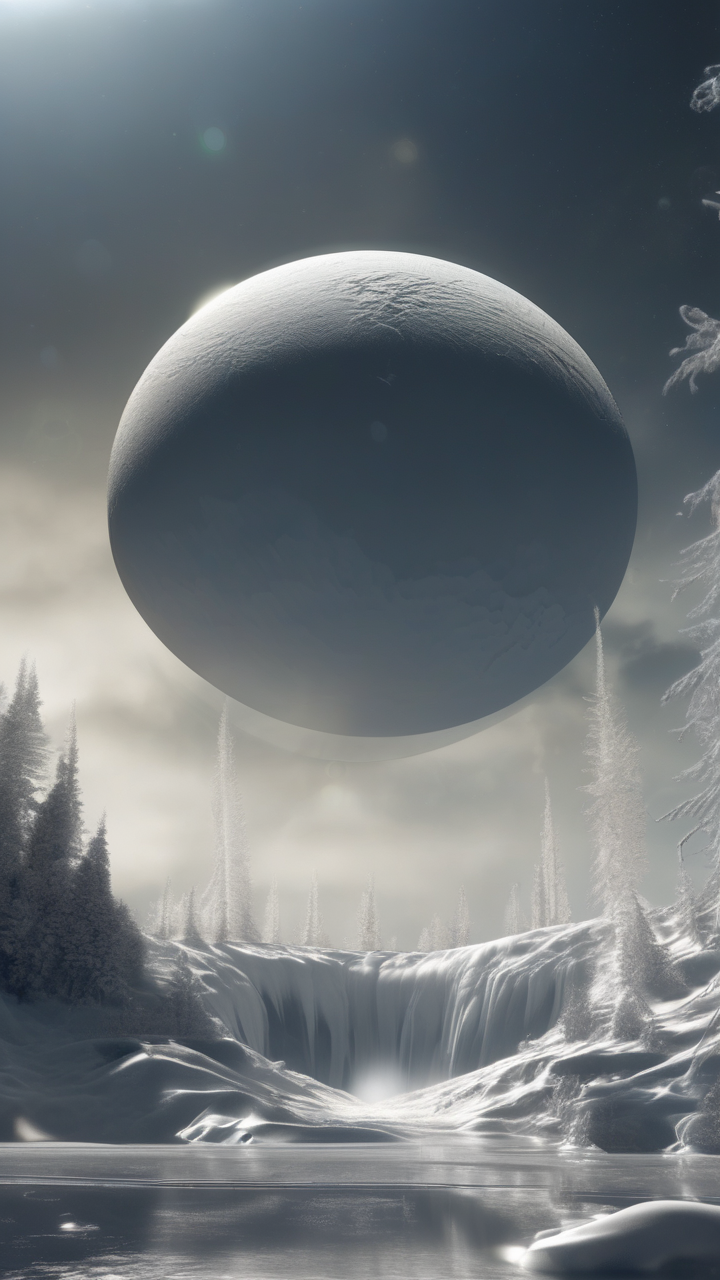 Ice geysers erupting on Enceladus