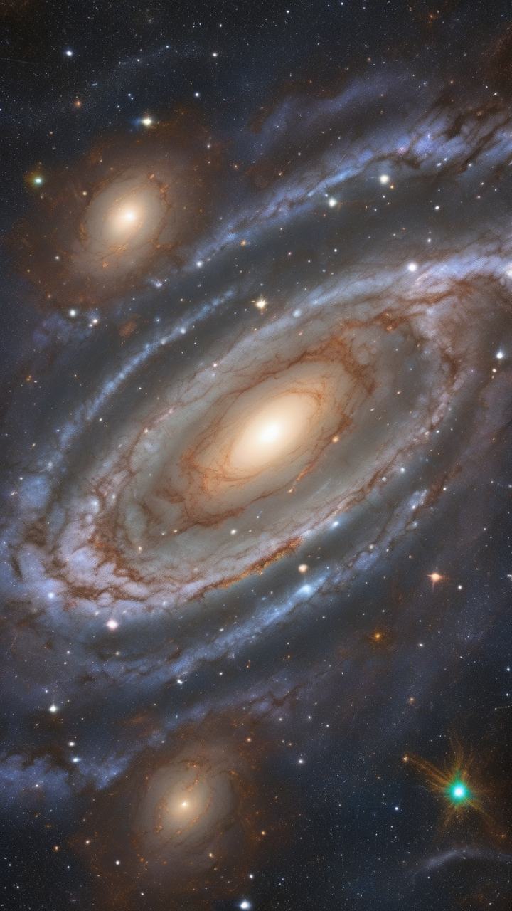 Deep space telescope image style — a cluster of thousands of galaxies