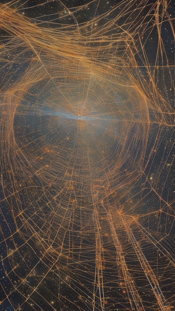 The cosmic web — galaxy filaments stretching across the universe