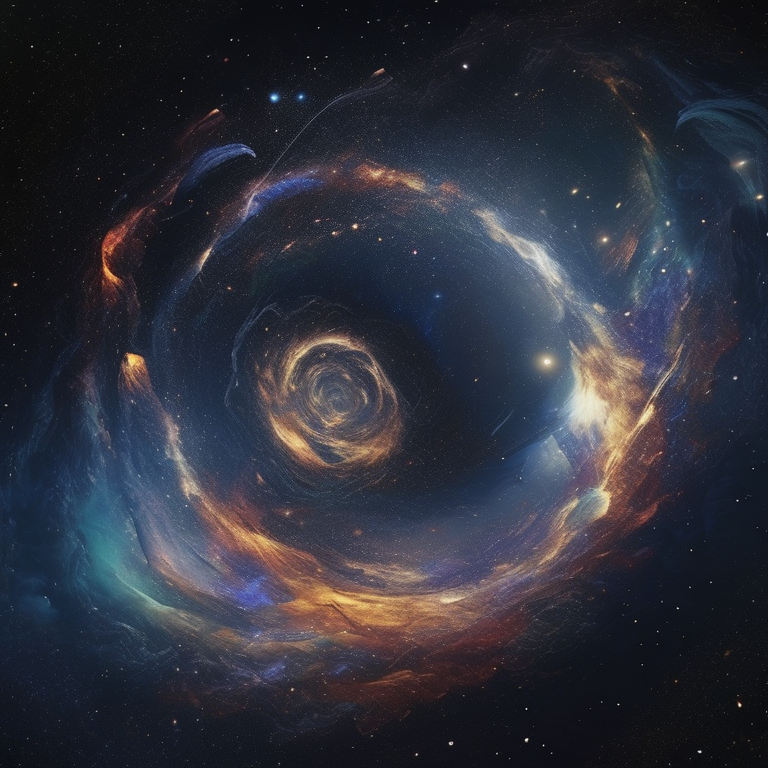 Dark energy visualization — the universe being slowly torn apart