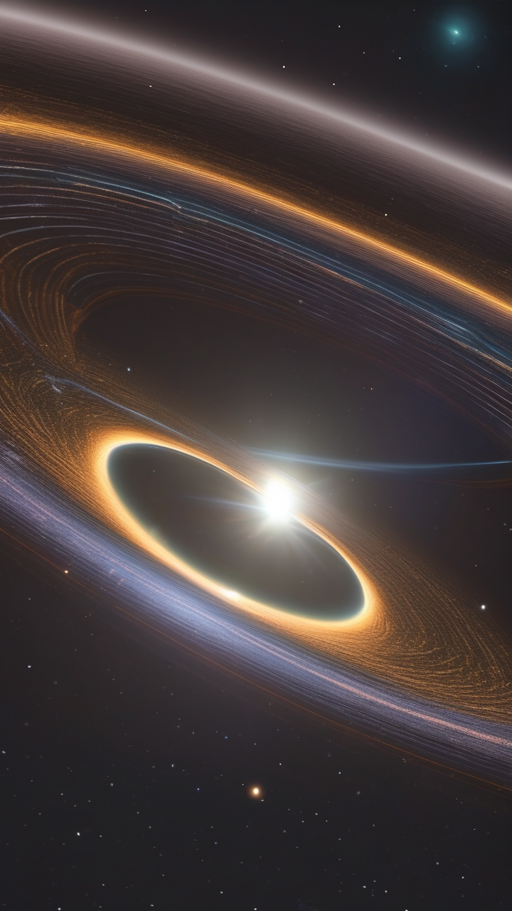 A planet-sized gravitational lens focusing light from galaxies behind it