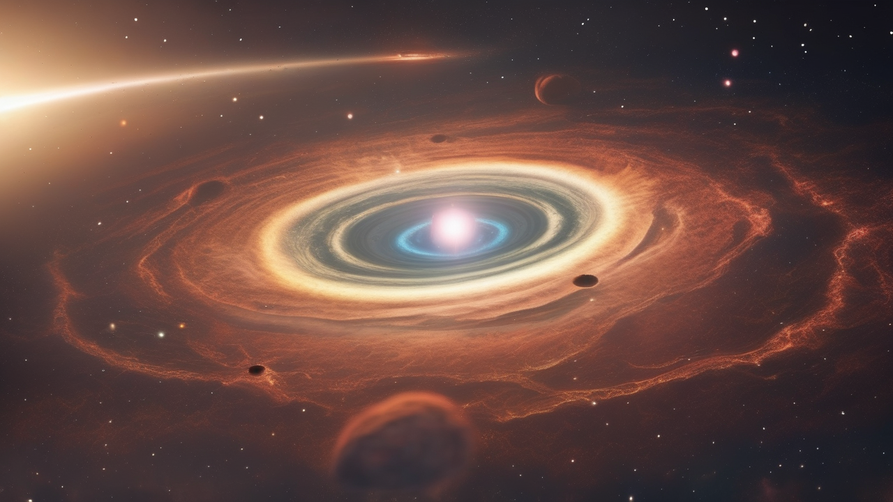 Stellar nursery where planets are forming around a new young star