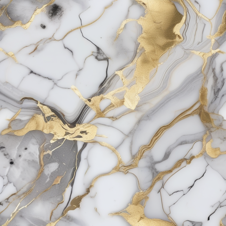Abstract marble texture — white with gold veins
