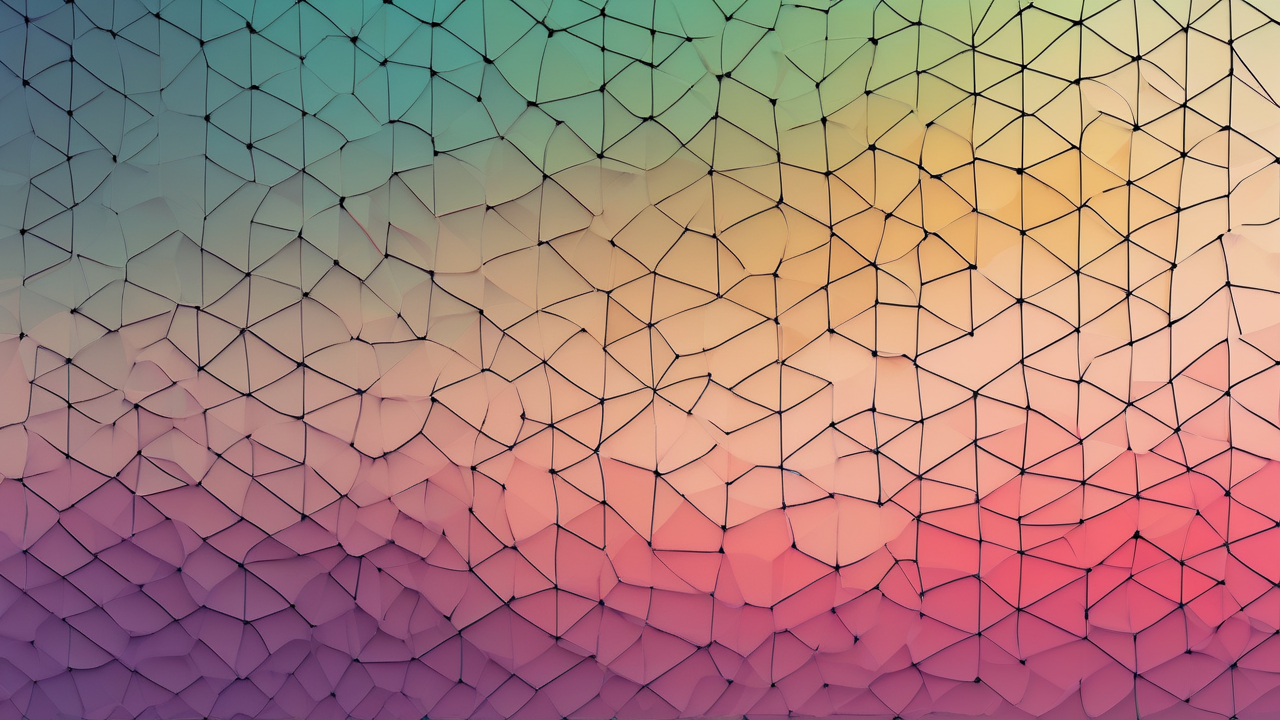 Gradient mesh abstract — thousands of tiny triangles forming a smooth color landscape