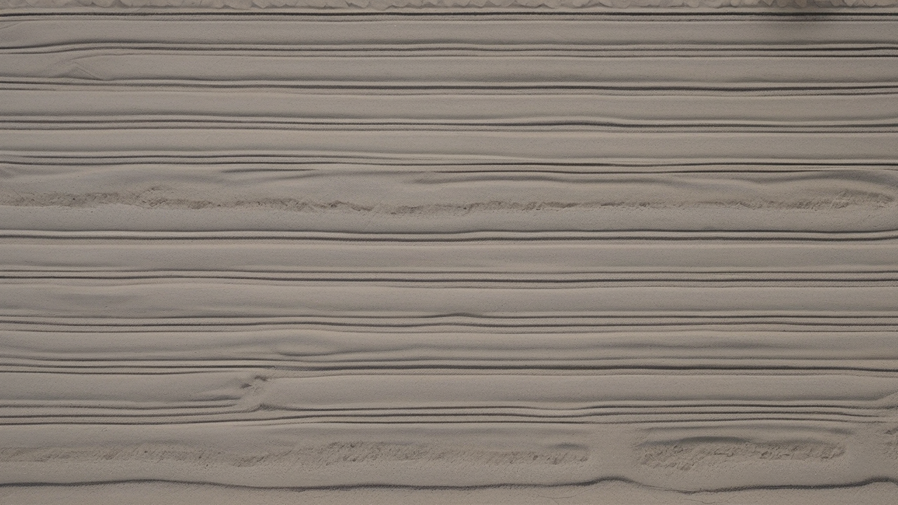 Zen minimal — white sand rake patterns around a single dark stone