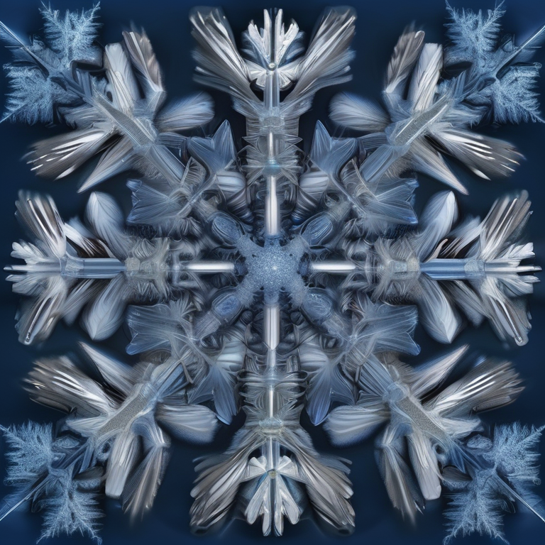 Snowflake macro — a single perfect ice crystal
