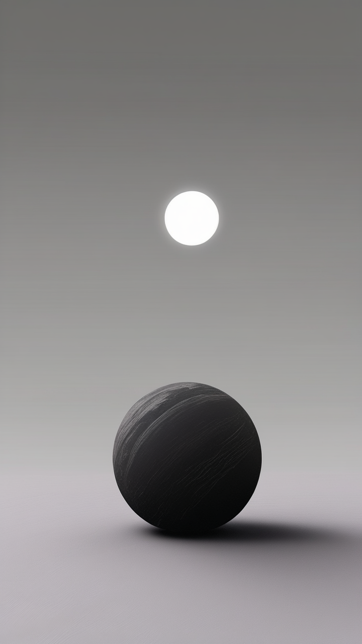Minimal planet — a single planet against deep black space