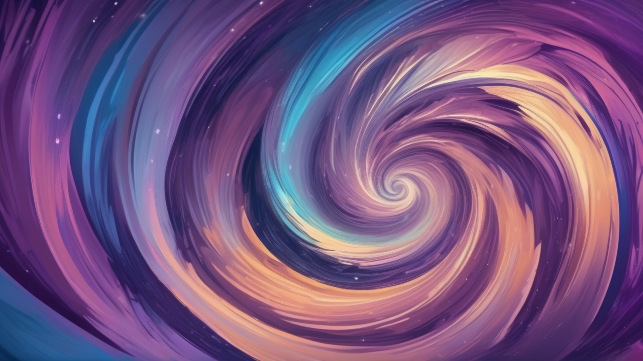 Abstract galaxy swirl in purple and blue tones