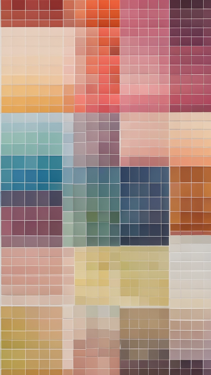 A perfect grid of colored squares