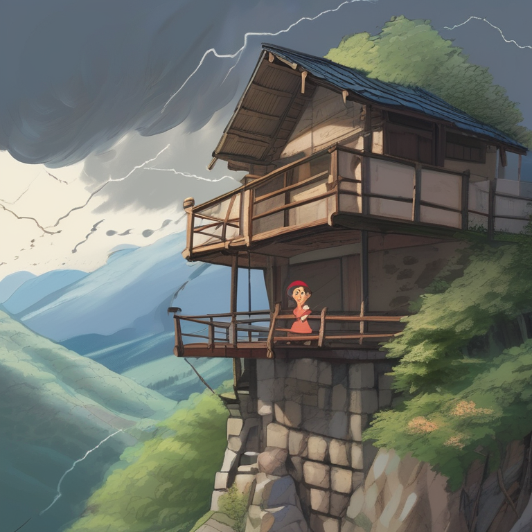 Studio Ghibli-inspired mountain village