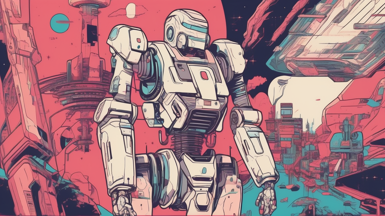 Retro anime aesthetic — 1980s sci-fi style art