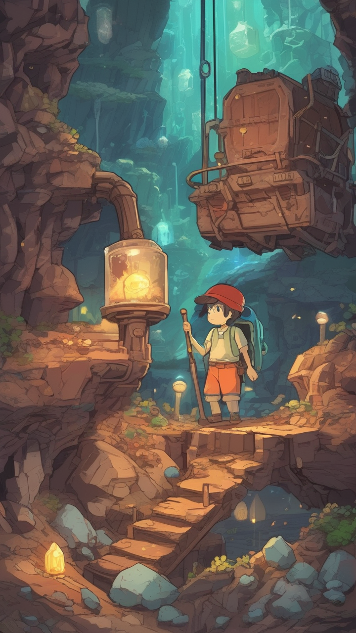 Studio Ghibli-inspired mine cart adventure