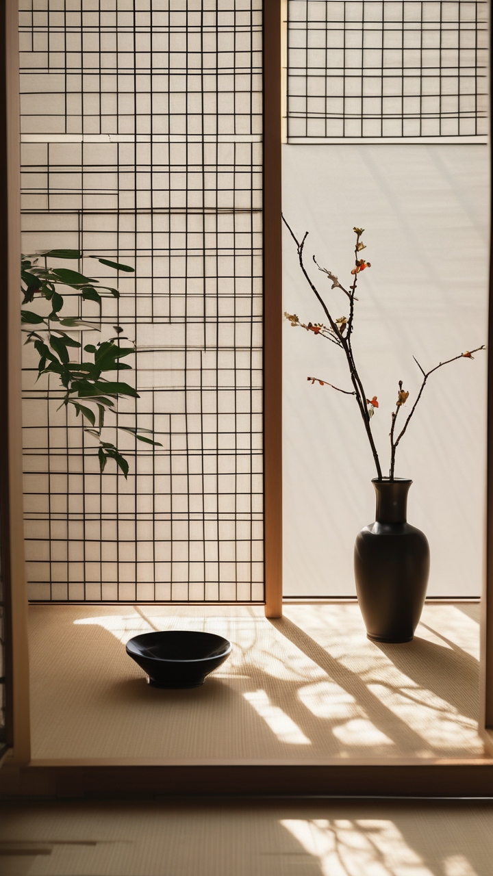 Minimalist Japanese house interior