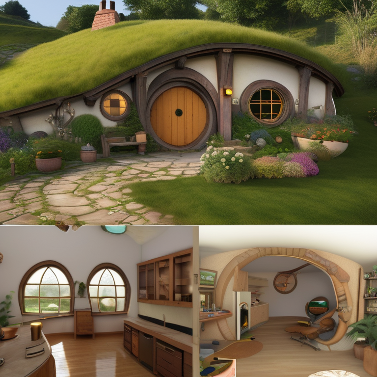 Hobbiton-inspired organic home built into a hillside