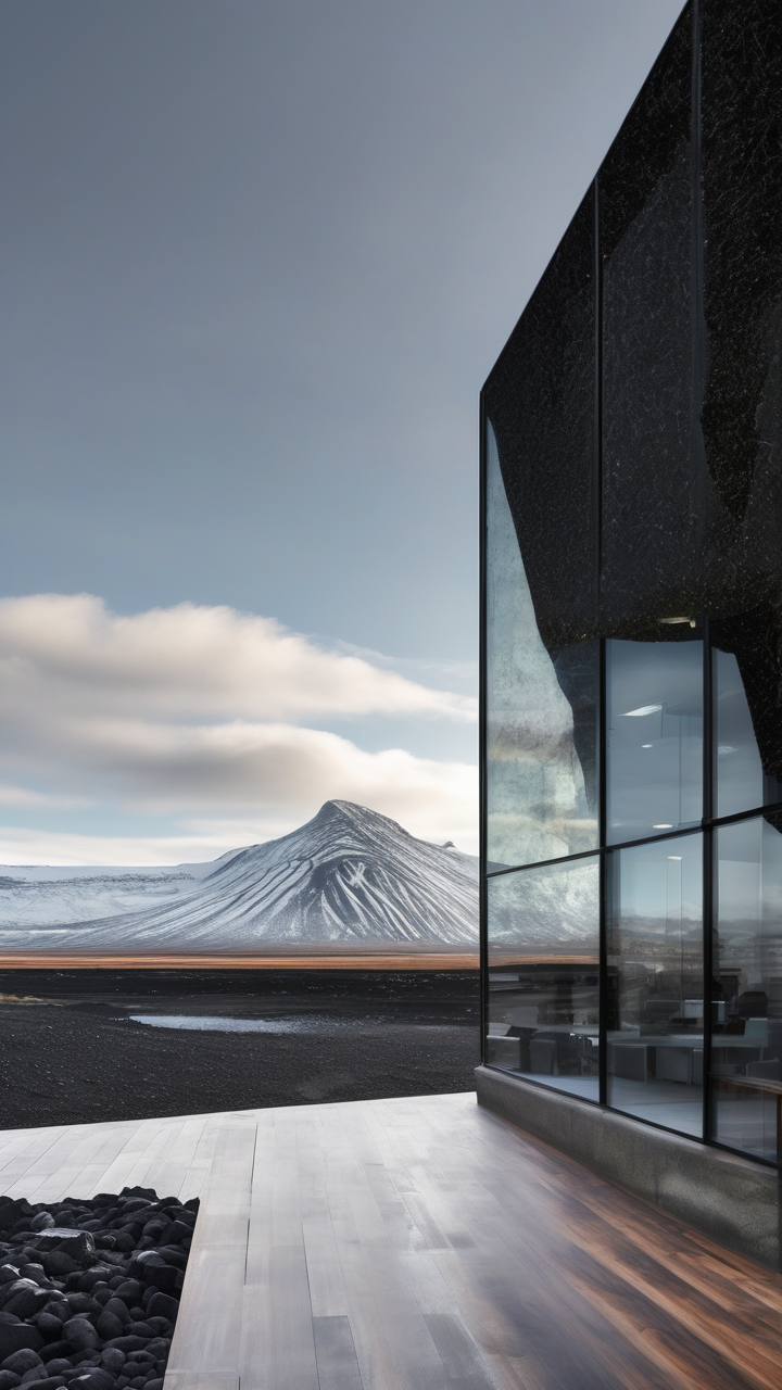 A glass church in Iceland