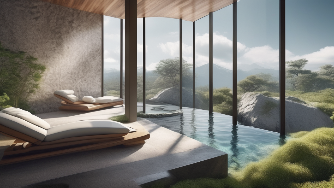 A luxury spa built around a natural geothermal pool